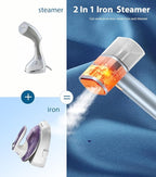 Travel Portable Foldable Garment Steamer – 900W Power, 15s Fast Preheat, 10-Min Continuous Steam, Lightweight Iron