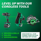 Metabo HPT 36V MultiVolt™ Cordless Brushless 1/2" Hammer Drill Kit, Power Drill Kit with Lithium-Ion Metabo Batteries , Case and Charger, Compact Lightweight Power Tool, DV36DC
