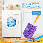 KEEPOW Reusable Duster Refill Compatible with Swiffer Hand Duster, Heavy Duty Duster Refills, 360 Degree Dusters Refills for Cleaning, Fleece Refill Ceiling Fan, 4 Pack (Handle is Not Included)