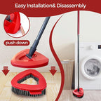 Scrub Brush, 2 Pcs Spin Mop Scrub Brush Head Compatible for EasyWring 1-Tank System, Hard Bristle Cleaning Brush for Bathroom, Kitchen, Tub and Tile