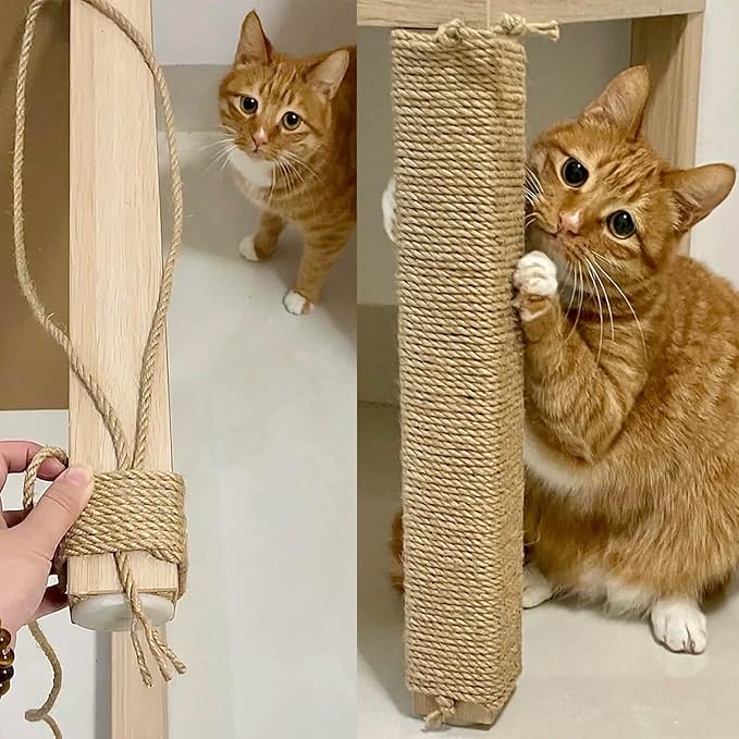 2-Pack Natural Jute Twine Rope, 5mm x 656ft Heavy Duty & Eco-Friendly - for Crafts, Gardening, Cat Scratching Post, Bundling & Hanging, 328Feet/Roll