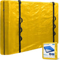 TICONN Mattress Bags for Moving, Heavy Duty King Mattress Cover Storage Bag with Full-Around Handle and Adjustable Buckles (Yellow, King)