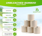 Premium Toilet Paper 6 Rolls, 3PLY & 350 Sheets | FSC Certified, Biodegradable, Unbleached, Chemical Free, Plastic Free, BPA Free, Septic Safe Toilet Tissue (6)