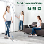 Large Lint Roller for Pet Hair Rxtra Sticky, 5 Refills (3 Short + 2 Long), Lint Remover with Long Handle, Clothes & Furniture