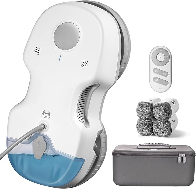 S7 Window Cleaning Robot, 5500Pa Suction, 3D Floating Chassis, HydroJet Water Spray 80ml Tank, Multiple Safety Systems, SLAM 4.0 Navigation, 8 x Cloths, All-in-One Storage Box