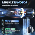 Mini Vacuum Cleaner, 3 in 1 Cordless Handheld Vacuum Cleaner, 13000Pa High Power Car Vacuum Cleaner with Brushless Motor,Adjustable Car Vaccum Portable Cordless for Cars,Desktop-DBS03
