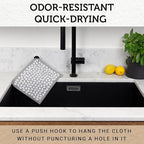 Nordhus Design Swedish Dishcloths, 5 Cloths, Made in Sweden - Reusable, Washable Cellulose Cotton Kitchen Cloths - Replace Paper Towels, Wipes, Sponges, Dish Rags