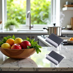2 Pcs Black Kitchen Sink Squeegee Cleaner Countertop Brush Wiper Vegetable Cleaning Brush Wiper Home Kitchen Tool Fruit and Vegetable Cleaning Brushes Accessories Utensils and Gadgets