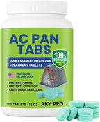 AC PAN TABS – 200 AC Drain Line Cleaner Tablets for HVAC & Air Conditioner Condensate Pan Preventive Maintenance, Water-Soluble, No-Residue & Prevents Overflow