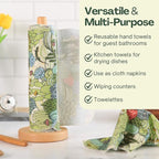 Reusable Paper Towels (12"x10”) - Soft Absorbent 100% Cloth Paper Towels- Washable Paper Towels Rolls w/Cardboard Roll - Napkins Washable - Dish Cloths (Cactus, 12x10inch)