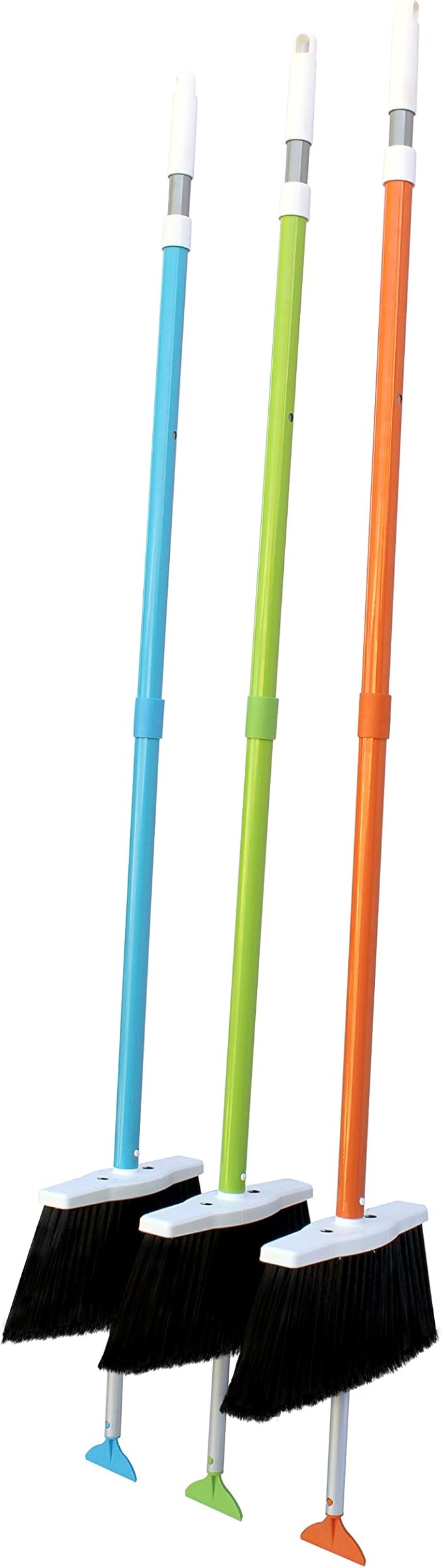 Broom, As Seen On Shark Tank. for Indoor and Outdoor Use Retractable Handle with Scrapper Making Sweeping Easy