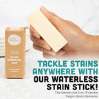 Kind Laundry - Vegan Stain Remover Bar, Travel Natural Stain Remover for Clothes, Gluten-and-Cruelty-Free Laundry Stain Remover, Unscented Baby Stain Remover for Laundry, 90 grams