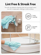 Fantasticlean Microfiber Cleaning Cloth Roll -75 Pack, Tear Away Microfiber Towels, 12" x 12", Reusable, Washable, Scratch Free, Ultra Absorbent Dishcloth for Home Supplies, Car, Pet, Kitchen (Blue)