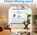Tosima W5 Window Cleaning Robot, Dual Direction Auto-Spray Smart Window Cleaner with Triple Safety System, Smart Navigation, Remote Control, for All Smooth Surfaces, with 8 Rags, Black