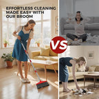 Handy Broom, Indoor/Outdoor Brooms, Duty Kitchen Broom, for Home Garage Kitchen Office Courtyard Lobby Patio Lawn Concrete (2, Red)