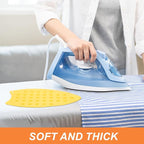 PATIKIL Silicone Iron Rest Pad, Multipurpose Hot Heat Resistant Iron Rest Plate Protective Pad for Ironing Board Hot Resistant Steamer Steam Compact Mat, Yellow