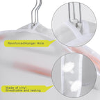 50pcs Clothes Protectors For Hanging Clothes，Suit Covers For Closet，Dust Covers For Hanging Clothes，Garment Covers For Hanging Clothes，Hanger Covers To Keep Dust Off Clothes，24''W X 12"H X 2''D