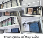 Bructhun Sock Drawer Organizer 6 Pack - Collapsible Fabric Storage Bins for Underwear Divider, Small Closet Organizers with 6 Compartments, Khaki