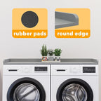 SpaceAid Washer Dryer Countertop, Laundry Wood Shelf Topper with Edge, 54" Width x 27.5" Depth Cover Guard Organizer for Washer and Dryer Laundry Hamper Counter Storage Organization (Gray)