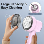 Fabric Shaver Lint Remover: Rechargeable Lint Shavers for Clothes with LED Display 3 Speeds and 6-Leaf Blades, Portable Electric Lint Shaver to Remove Fuzz Ball Pilling from Sweater Furniture