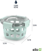 Ello Duraglass Glass Meal Prep Sets Leak-Proof Glass Food Storage Containers with Airtight BPA-Free Plastic Lids, Dishwasher, Microwave, and Freezer Safe