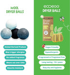 Ecoegg Dryer Balls – 2-Pack | Reduces Drying Time by Up to 28% | Replaces Wool Dryer Balls & Dryer Sheets | Softens & Freshens Laundry | Hypoallergenic | Fresh Linen Scent Boosters