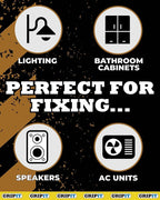Gripit Brown Drywall Anchors (Up to 175Ibs/79kg) | Heavy Duty Drywall Anchors | Wall Anchors and Screws for Drywall | Anchors and Screws Kit | Plaster Wall Anchors | 3/4" Inch Drill Bit | Reusable
