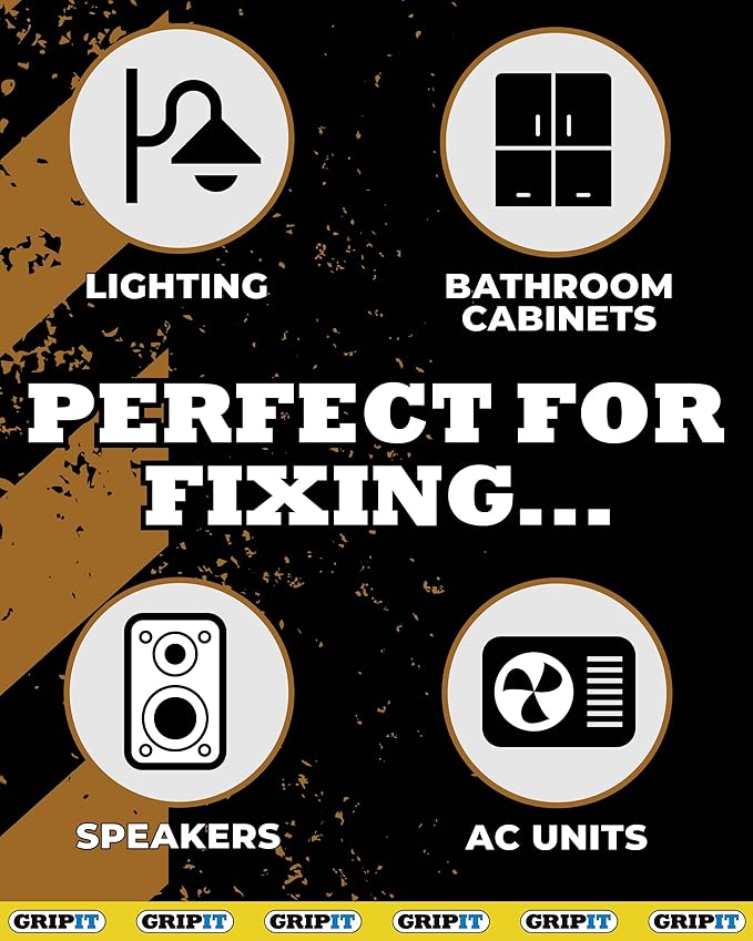 Gripit Brown Drywall Anchors (Up to 175Ibs/79kg) | Heavy Duty Drywall Anchors | Wall Anchors and Screws for Drywall | Anchors and Screws Kit | Plaster Wall Anchors | 3/4" Inch Drill Bit | Reusable