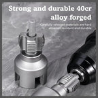 Integrated Internal & External Pipe Threading Tool, PVC Dual-function Pipe Threading Tool for 1/2" & 3/4" Pipes, Electric Drill Compatible PVC & Plastic Pipe Threader Kit for Home Repair (3/4")