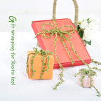 Naidiler 196 Ft Burlap Leaf Ribbon Twine for Crafts for Safari, Jungle, Fairy Party, Woodland Baby Shower, Enchanted Forest Decorations Vines Decor