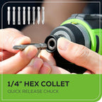 Greenworks 24V Brushless 1950 in./lbs Impact Driver, 1/4-inch Hex Variable Speed, Tool Only