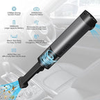 VSGO Cordless Car Vacuum, Compressed Electric Air Duster 17000Pa Suction, 5-in-1 Portable Mini Small Handheld Vacuum, UP to 90 Mins Runtime for Car, Desk, Computer, Keyboard, Home Cleaning (Grey)