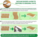 Sponges Kitchen Natural Dish Sponge Plant-Based Biodegradable Compostable Cellulose with Coconut Scrubber Sponge Non Scratch Pack of 12 Eco Friendly Kitchen sponges for Kitchen Dishes