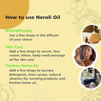 Neroli Essential Oil 1 Oz- 100% Pure & Undiluted Orange Blossom Oil for Diffuser, Skin Care, Massage & DIY