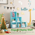 C&AHOME Cube Storage Organizer, 6-Cube Shelves Units, Closet Cabinet, DIY Plastic Modular Book Shelf, Ideal for Bedroom, Living Room, Office, 36.6" L x 12.4" W x 36.6" H Blue UPCS06L