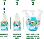Libman Iluma Glass & Mirror Cleaner Refill | Window Cleaning Pods Glass & Mirror Cleaner | Mirror Cleaner Refill | Chrome Cleaner Refill | 3 Pods | Add Water and Shake