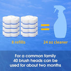Disposable Toilet Bowl Brush with 40 Toilet Wand Refills, Toilet Bowl Cleaner Wands, Toilet Cleaning System Starter Kit
