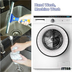 ITTAR Window Squeegee with 2 Sets Stainless Steel Pole, Squeegee Cleaning Tools with Microfiber Pads, 60"-72" Telescopic Window Washing Kit, Professional Squeegee Cleaner for Home Car Outside Glass