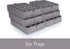 Covermates Keepsakes - Adjustable Zip-Top Storage Box - Configurable FlexGrid Compartments - Heavy Duty Polyester- Reinforced Handles - Stackable Design - Indoor Storage, Grey Heather
