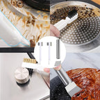 Scraper Tool Set Multi Function 2Pcs Gas Stove Brush Stainless Steel Pan Scrubber 1Pcs Cooktop Cleaner Stove Top Tool for Kitchen Surface Maintenance and Cleaning Tasks