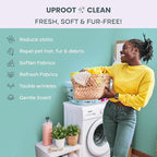 Uproot Clean Dryer Sheets Pet Hair Reducing - Pet Hair Remover for Laundry - Breaks Static Bonds and Prevents Dog and Cat Fur from Sticking to Clothes - Softens, Freshens, & Reduces Wrinkles - 50ct