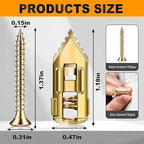 50 Set Self Drilling Drywall Anchors and Screws,Dry Wall Anchors Heavy Duty,Screws and Anchors Repair Tools for Wet and Drywall Fixing Picture,Furniture,Flags,Outdoor Decor-1.18inch