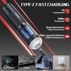 Chuboor 13000PA Powerful Car Vacuum Cleaner High Power Cordless Rechargeable, Handheld Vacuum, Portable Mini Vacuum with LED SOS Light, Small Hand Held Vacuuming Cordless(P16-Black)