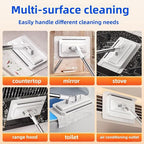 No Wash, Cloth Changing Mini Mop | Automatic Click on Lazy Mops for Kitchen Counter, with Snap-Grip System Multi Surface Floor Cleaning (1 mop + 20 Cloths)