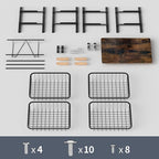 5-Layer Fruit Basket Kitchen Food Organizer and Rack, Stackable Storage Cart with Desktop, Pull-Out Hollow Metal Basket, Wheeled Sorting Rack Spice Rack, Black