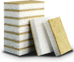 12 Pack SmilePowo Natural Kitchen Sponge Compostable Kitchen Sponges Cellulose and Coconut Scrubber Abrasive Scrubbing Pads Environmentally Friendly Sponge for Dishes No Chmical
