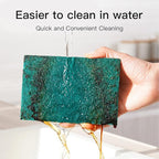 Heavy Duty Scour Pads Sponge Dish Scrubber Non-Scratch Green Reusable Household Scrub Pads for Kitchen and Dish Cleaning Tool (20Pcs Sponge+3Pcs Clean Towel)