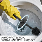 Stainless Steel Toilet Brush with Holder Set for Bathroom Storage and Organization Toilet Bowl Cleaner Brush and Holder (1, Black)