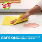 Scotch-Brite Sponge Cloth – 12-Pack (6 Packs of 2 Each), Reusable and Washable, Highly Absorbent, Multi-Purpose Cleaning Cloths