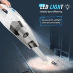 FUOAYOC Handheld Vacuum Cordless, 6KPA Strong Suction & 25 Mins Runtime, 1.6lbs Lightweight Hand Vacuum Cordless Rechargeable with HEPA Filter/LED Light/Multi-Accessories,for Home/Car/Office Cleaning